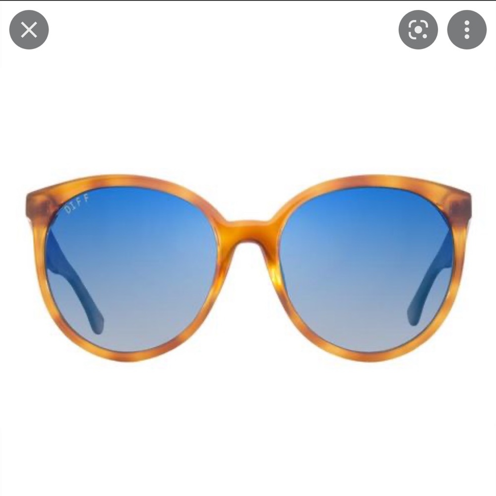 Diff eyewear cosmo tortoise sunglasses blue lenses POLARIZED